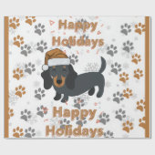 Dachshund christmas ラッピングペーパー (フラット)