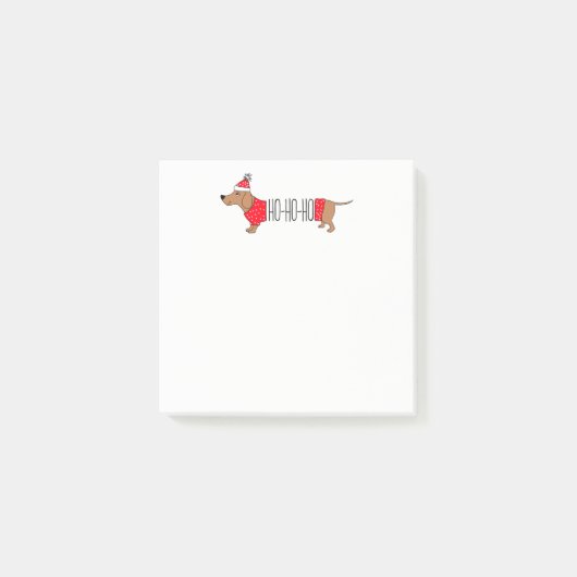 Dachshund Christmas 3" x 3" Post-it® Notes ポストイット (正面)