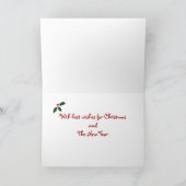 Dachshund Christmas Candy Cane Snowflakes シーズンカード (内部)