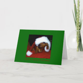 Dachshund Christmas Card シーズンカード