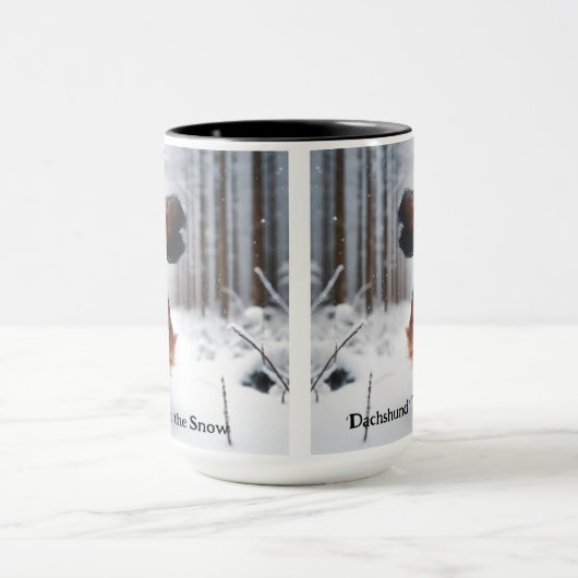 Dachshund Christmas Coffee Mug Cup マグカップ (中央)