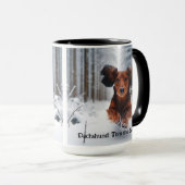 Dachshund Christmas Coffee Mug Cup マグカップ (正面右)