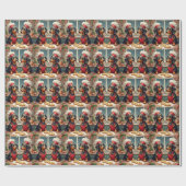 Dachshund Christmas Cookie Bakers Holiday Painting ラッピングペーパー (フラット)