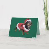 Dachshund Christmas Cookies Card カード (裏面)