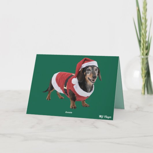 Dachshund Christmas Cookies Card カード (裏面)