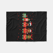 Dachshund Christmas Dog Lights Santa Xmas Pet Dog フリースブランケット (正面(横))