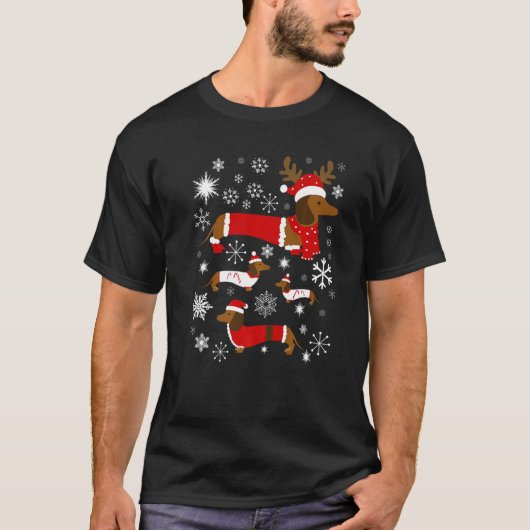 Dachshund Christmas For Dog Tシャツ (正面)