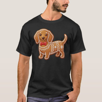 Dachshund Christmas Gingerbread holiday winter sea Tシャツ