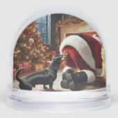 Dachshund Christmas Snow Globe (正面)