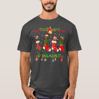 Dachshund Christmas  Stocking Dog Xmas Gift Tシャツ
