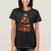 Dachshund Christmas Tree:フェスティバル・ドキシ Tシャツ (正面)