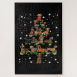 Dachshund Christmas Tree Covered By Flashlight ジグソーパズル<br><div class="desc">Dachshund Christmas Tree Covered By Flashlight</div>