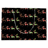 Dachshund Christmas Wiener Dog Lover Holiday Dogs  ラージペーパーバッグ (裏面)