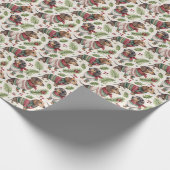 Dachshund Christmas Wrapping Paper ラッピングペーパー (角)