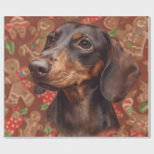 Dachshund christmas wrapping paper ラッピングペーパー (フラット)