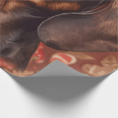 Dachshund christmas wrapping paper ラッピングペーパー (角)