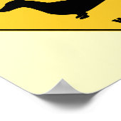 Dachshund Crossing(XING)標識 ポスター (角)