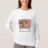 Dachshund Custom Photo - Retro TV Tシャツ (正面)