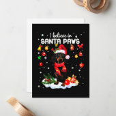 Dachshund Cute Christmas ノートカード (正面/裏面インサイチュ)