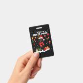 Dachshund Cute Christmas バッジ (手持ち)