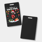 Dachshund Cute Christmas バッジ (正面＆裏面)