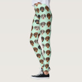 Dachshund Cute Dog Lover Pattern レギンス (左)