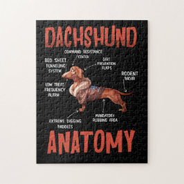 Dachshund Cute for Wiener Doxie Lovers Anatomy ジグソーパズル