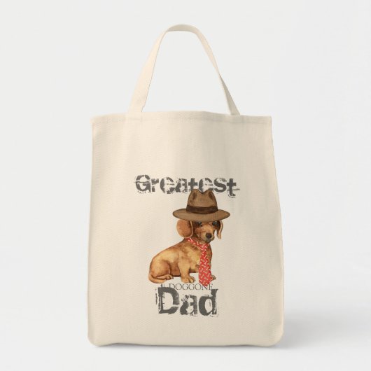 Dachshund Dad トートバッグ (正面)