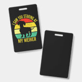 Dachshund Dad Men バッジ (正面&裏面)