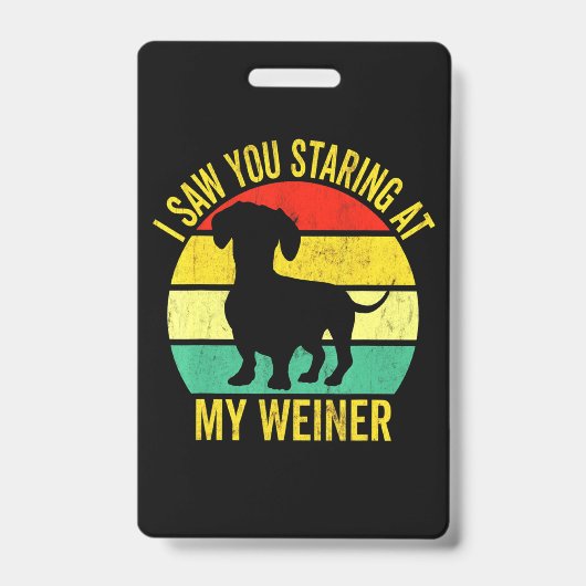 Dachshund Dad Men バッジ (正面)