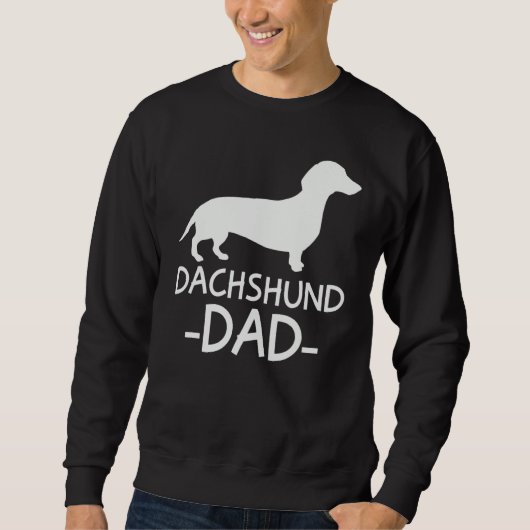 Dachshund Dad Weiner Weenie Apparel dog lover hold スウェットシャツ (正面)