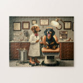 Dachshund Dentist Whimsical Dog Lover Gift ジグソーパズル (横)
