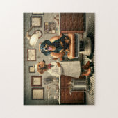 Dachshund Dentist Whimsical Dog Lover Gift ジグソーパズル (縦)