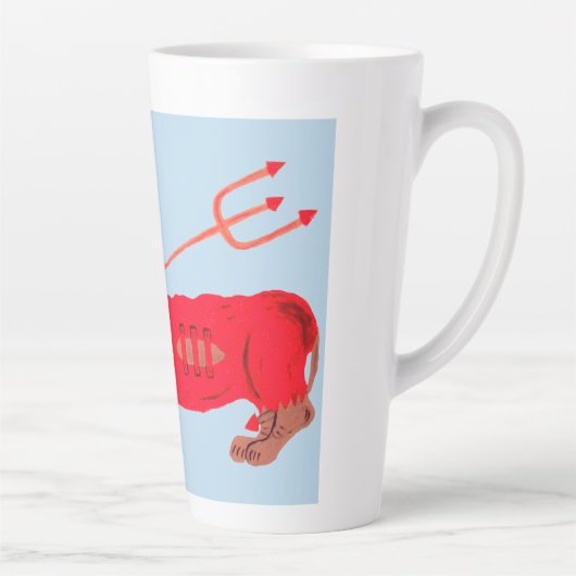 Dachshund Devil カフェラテマグ (右)