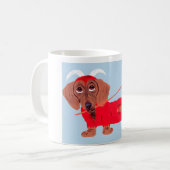 Dachshund Devil コーヒーマグカップ (正面左)