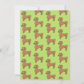 Dachshund Dogの誕生日写真の招待 招待状 (裏面)