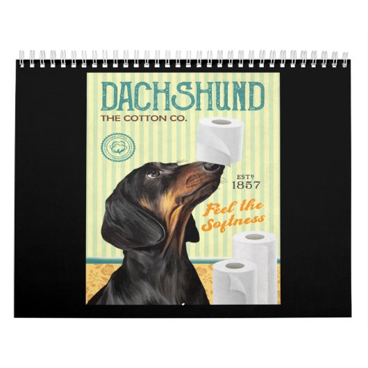 Dachshund Dog カレンダー (カバー)