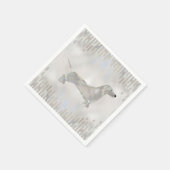 Dachshund dog – ドキシーパールシルエット スタンダードカクテルナプキン (角)