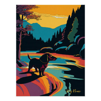 Dachshund Dog 005 - Bruno Pokopen ポスター