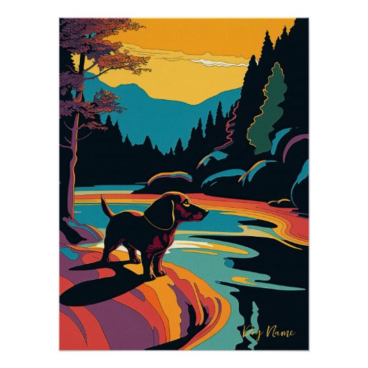 Dachshund Dog 005 - Bruno Pokopen ポスター (正面)