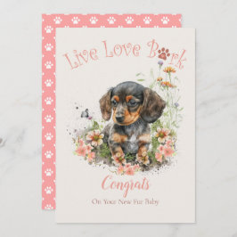 Dachshund Dog Adoption、Gotcha Day カード