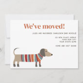 Dachshund Dog Change of Address Announcement 案内状 (正面)