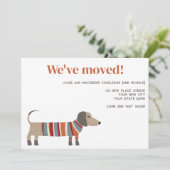 Dachshund Dog Change of Address Announcement 案内状 (スタンド正面)