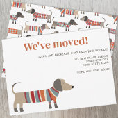 Dachshund Dog Change of Address Announcement 案内状
