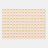 Dachshund Dog Christmas Checkerboard Sweater Bow ラッピングペーパーシート (正面)