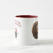 Dachshund Dog Christmas Photo マグカップ (中央)