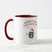 Dachshund Dog Christmas Photo マグカップ (左)