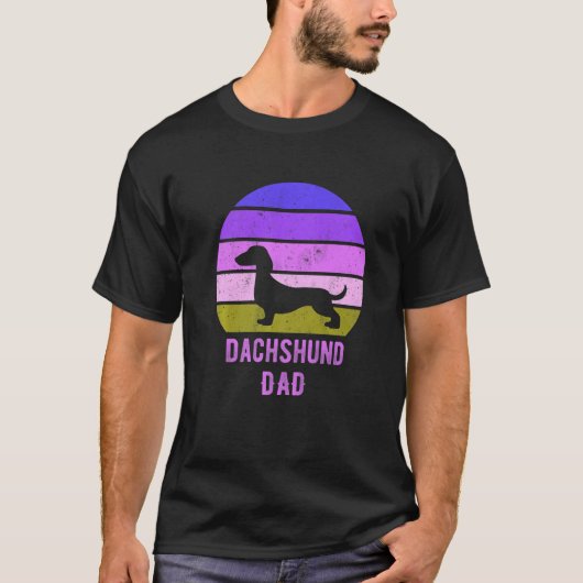Dachshund Dog Dad Father Weiner Dog Owner Tシャツ (正面)