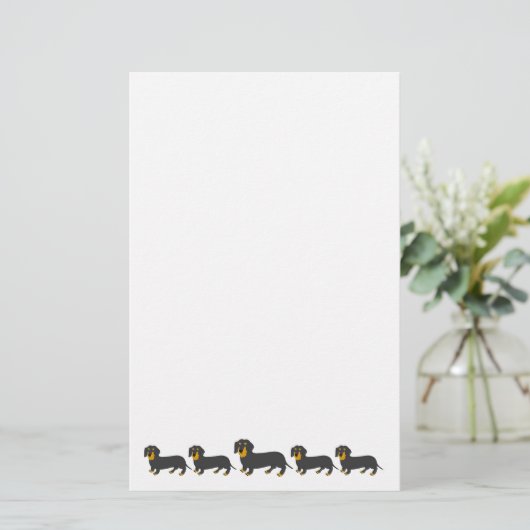 Dachshund Dog Design 便箋 (スタンド正面)