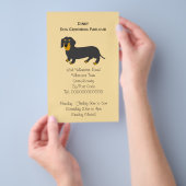 Dachshund Dog Design Dog Grooming Flyer チラシ (ハンドル)
